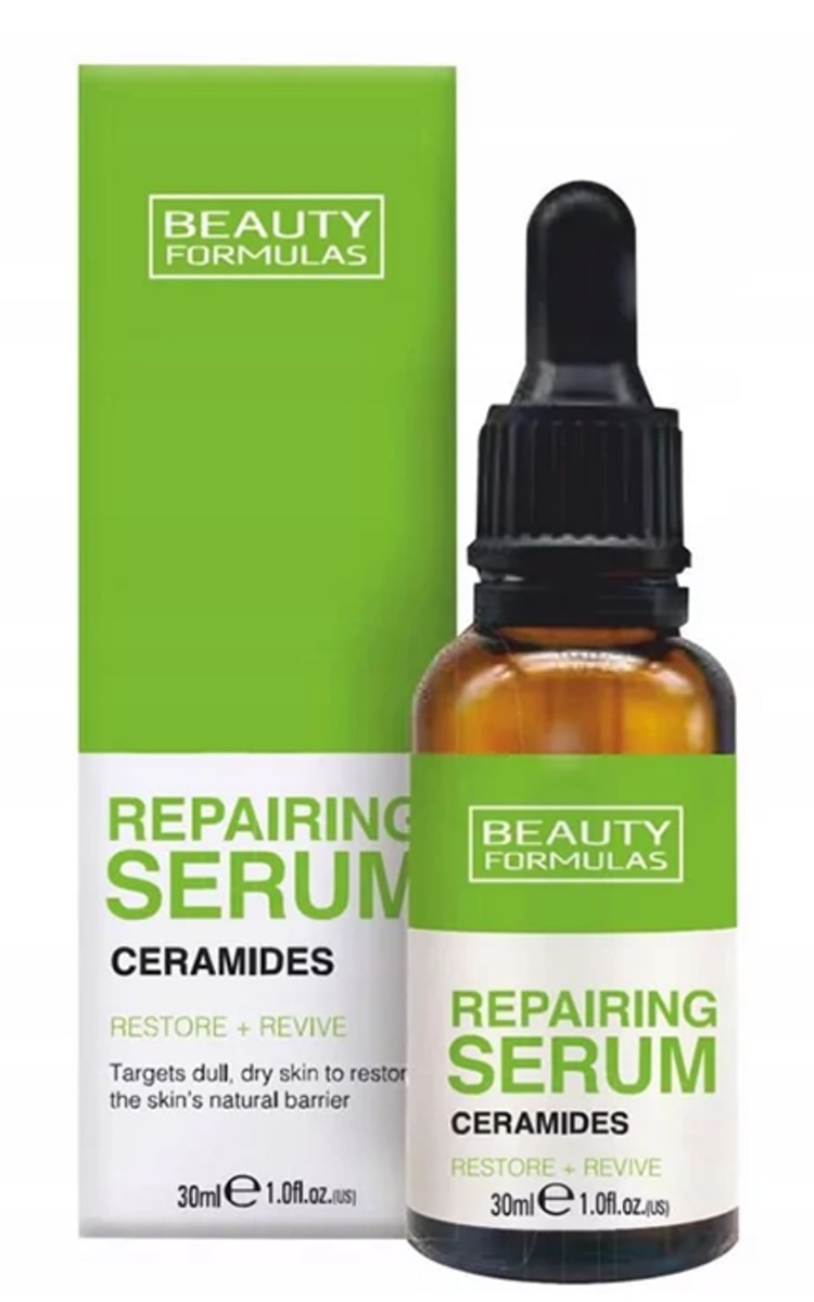 BEAUTY FORMULAS BEAUTY FORMULAS, REPAIRING SERUM CERAMIDES, veido serumas su ceramidais, 30 ml.