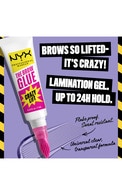 NYX PROFESSIONAL MAKEUP, THE BROW GLUE, CRAZY LIFT, antakių klijai, CLEAR, 1 vnt