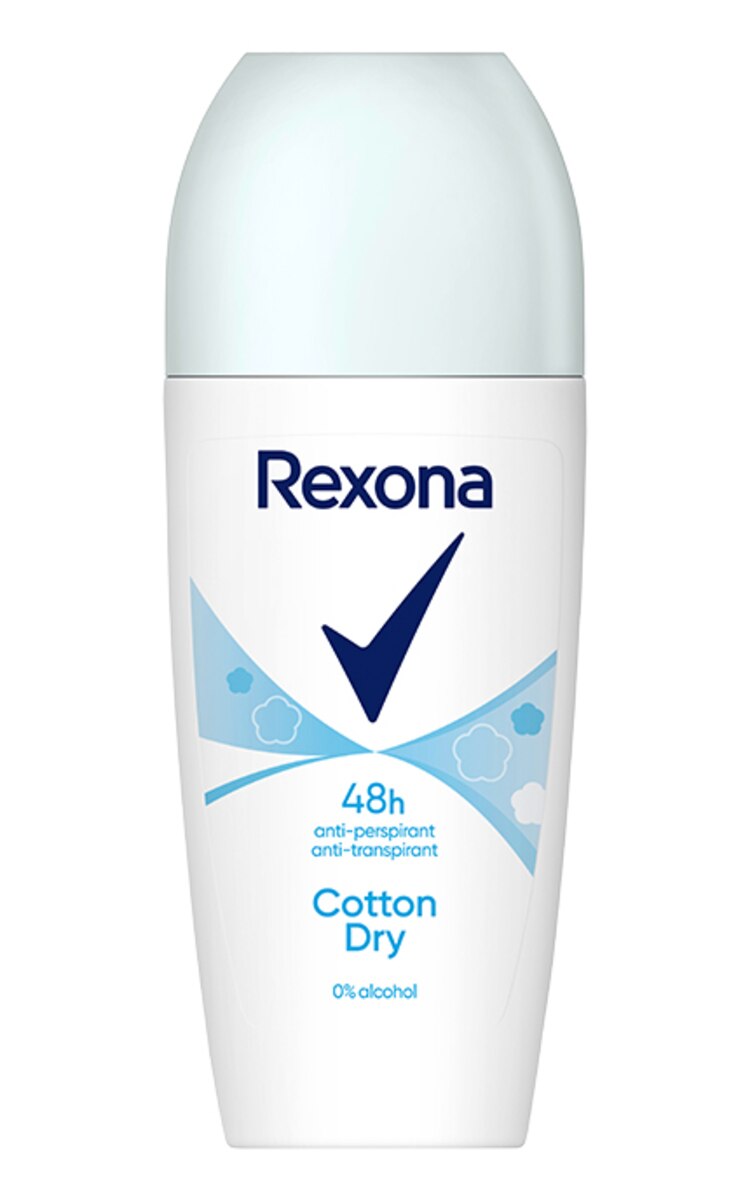 REXONA REXONA, COTTON DRY, moteriškas rutulinis antiperspirantas, 50 ml 50 ml