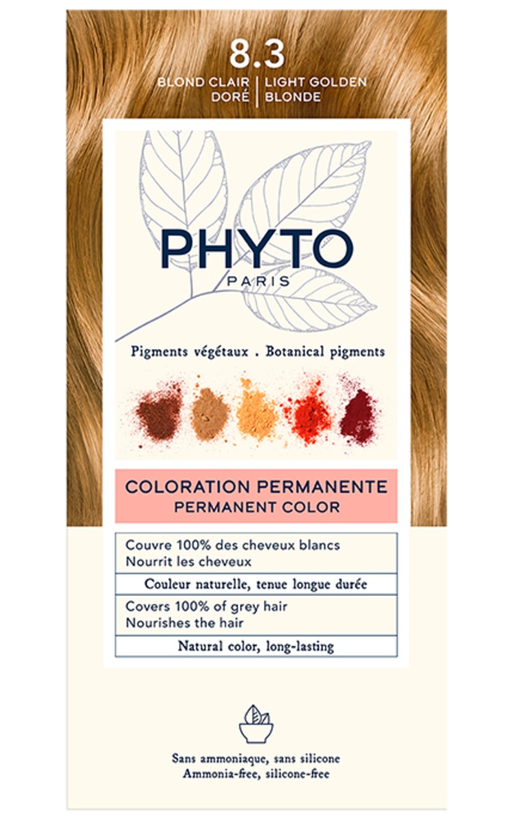 PHYTOCOLOR, plaukų dažai, Nr. 8.3. LIGHT GOLDEN BLONDE, 1 vnt.
