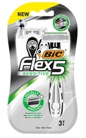  BIC undefined BIC, FLEX, 5 SENSITIVE, vyriški vienkartiniai skustuvai, 3 vnt.  