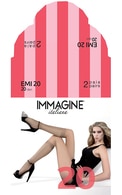 IMAGINE ITATALIANA, EMI 20, moteriškos kojinaitės, 20 den, NERO, 2 poros