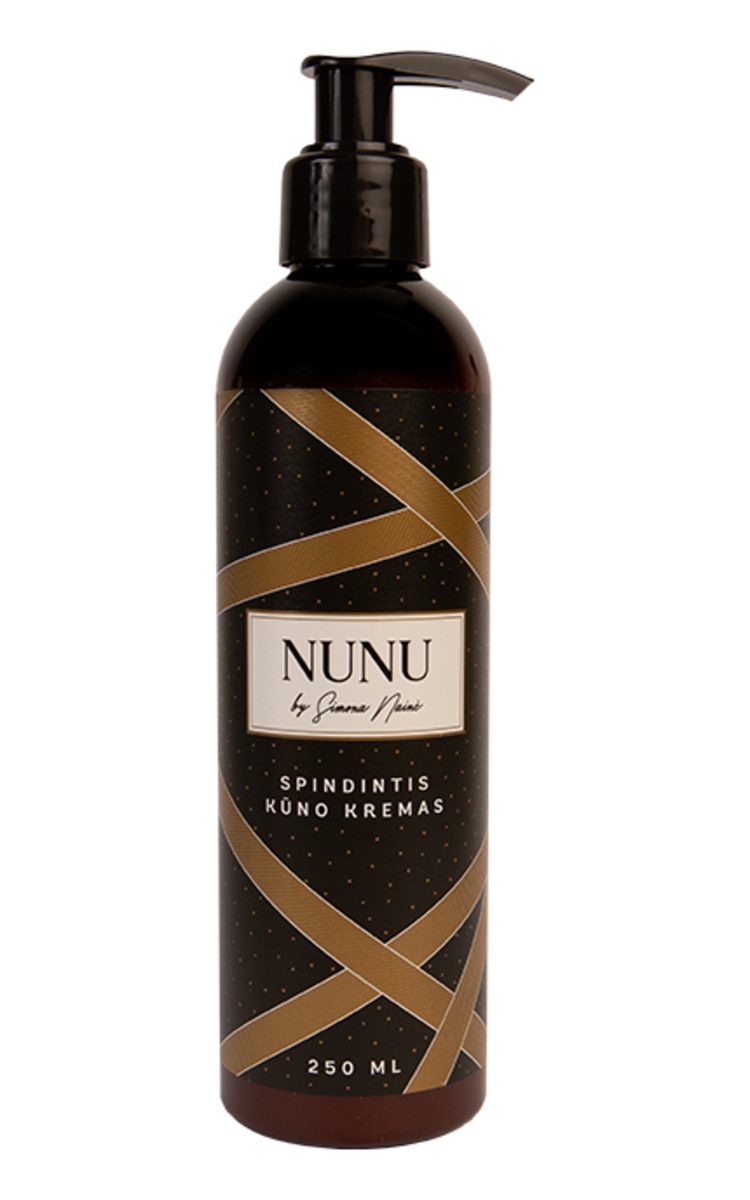 NUNU, spindintis kūno kremas, 250 ml.