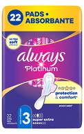 ALWAYS, PLATINUM DAY&NIGHT, S3, higieniniai paketai, 22 vnt.