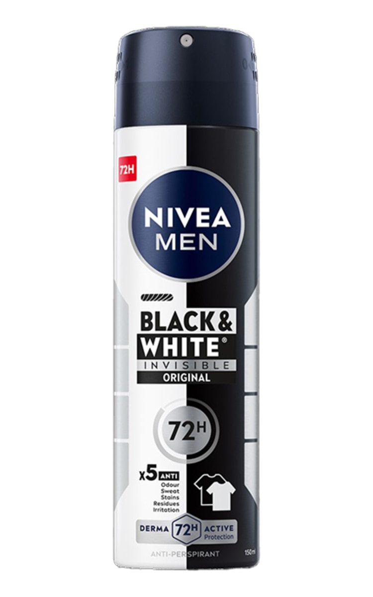 NIVEA MEN NIVEA MEN, BLACK&WHITE POWER, purškiamasis dezodorantas, 150 ml 1 vnt.