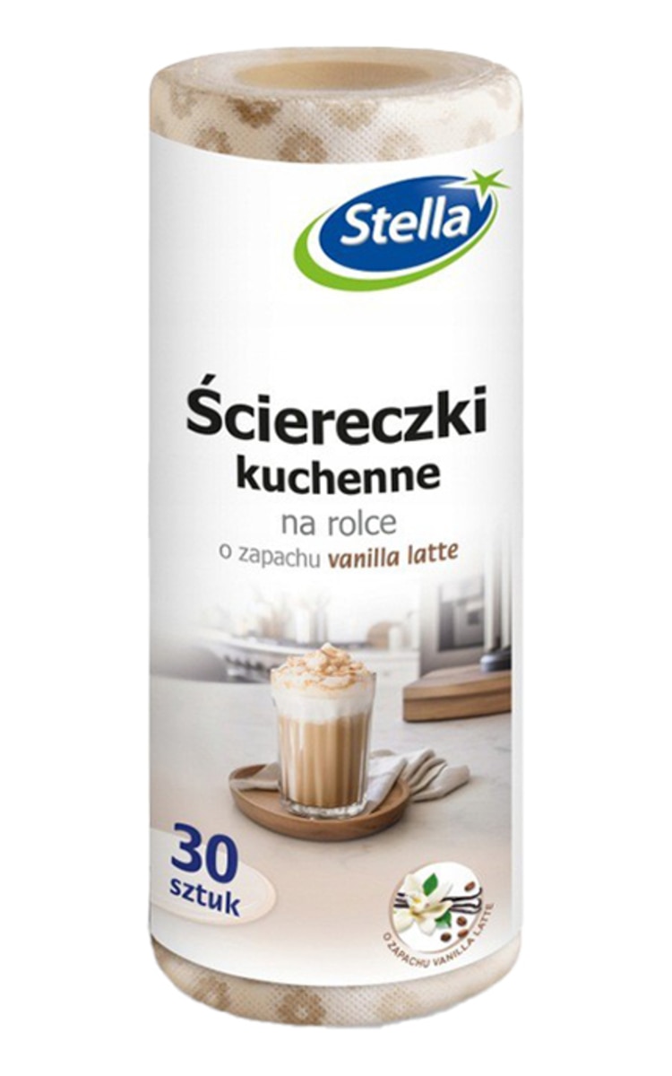 STELLA STELLA, VANILLA LATTE, virtuvės šluostės ant ritinio, 30 vnt.