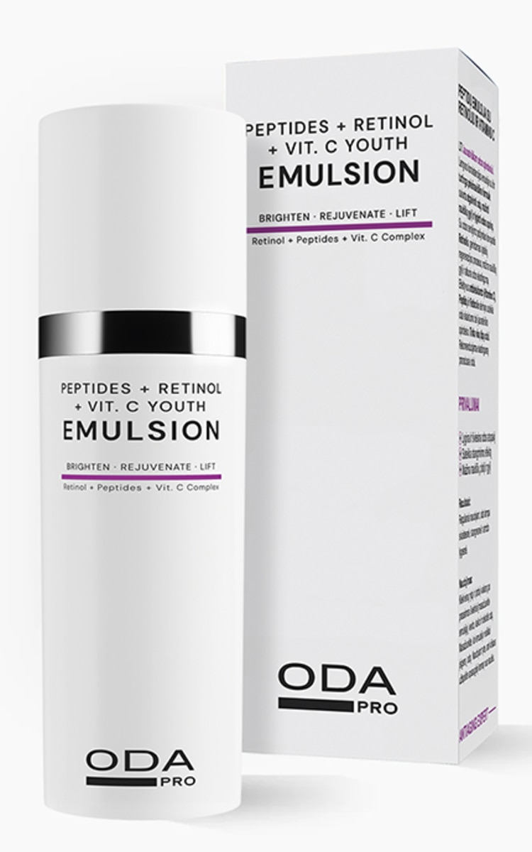 ODA kosmetika ODA PRO, ANTI-AGING EXPERT, peptidų emulsija su retinoliu ir vitaminu C, 50 ml 50 ml