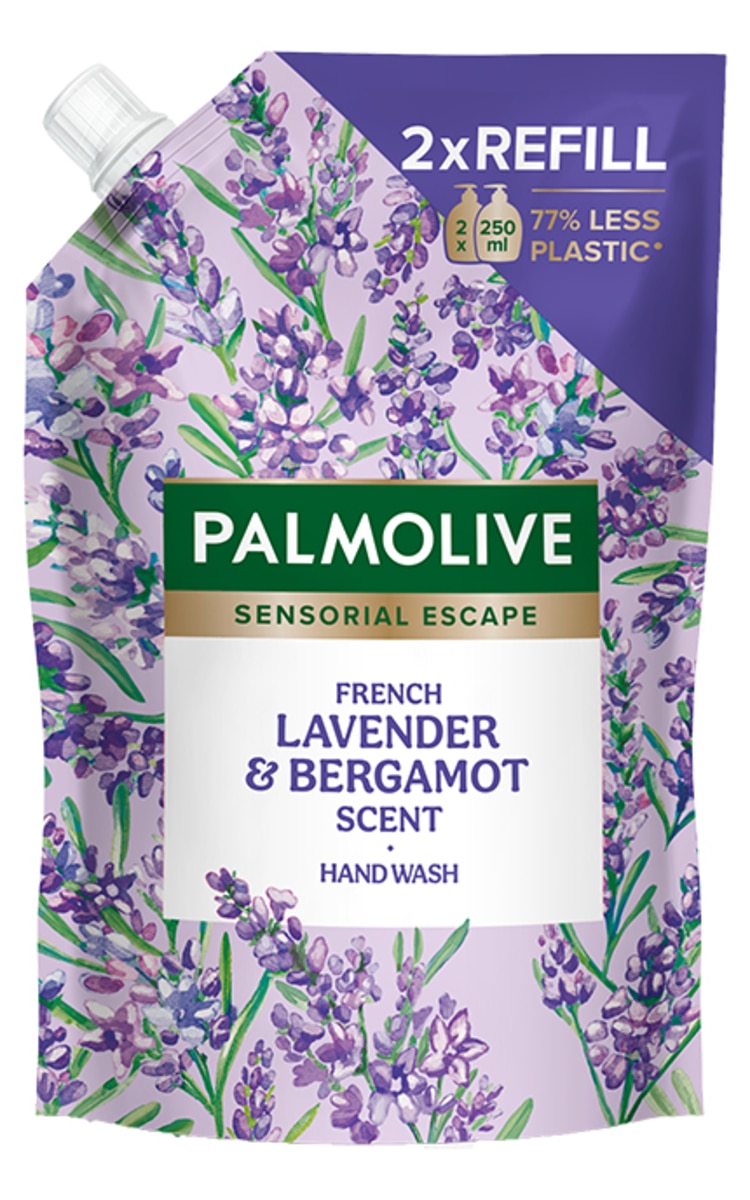 PALMOLIVE PALMOLIVE, SENSORIAL ESCAPE LAVENDER & BERGAMOT, skysto muilo papildymas, 500 ml.