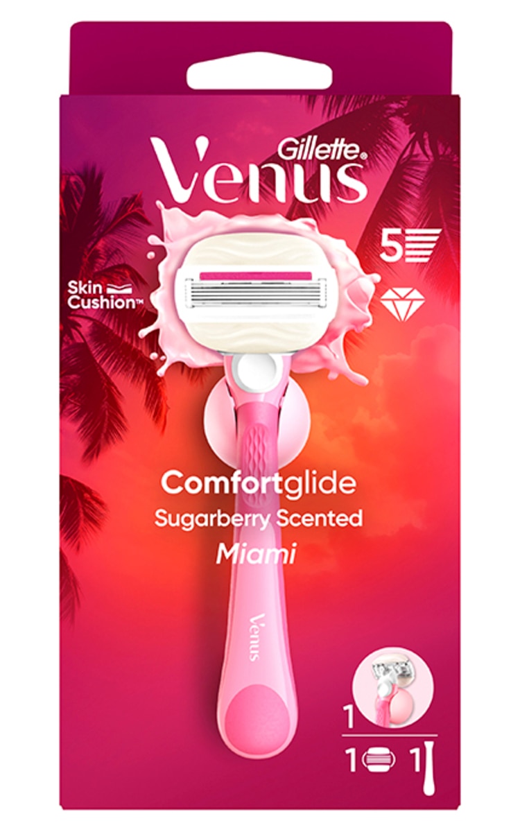 GILLETTE VENUS, SUGARBERRY MIAMI, skustuvas ir 1 galvutė