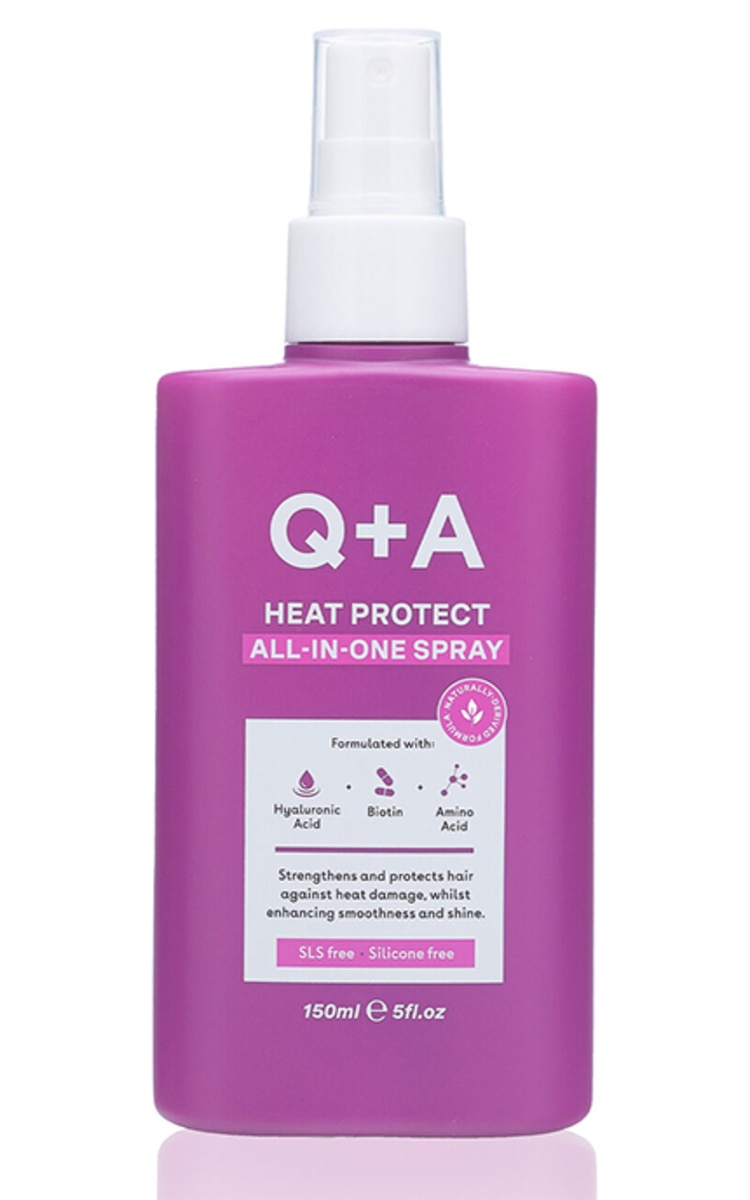 Q+A Q+A, HEAT PROTECT ALL-IN-ONE SPRAY, purškiklis apsaugantis plaukus nuo karščio, 150 ml.