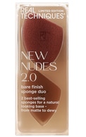 REAL TECHNIQUES, NEW NUDES 2.0 BARE FINISH, makiažo kempinėlių rinkinys, 2 vnt. REAL TECHNIQUES undefined REAL TECHNIQUES, NEW NUDES 2.0 BARE FINISH, makiažo kempinėlių rinkinys, 2 vnt.