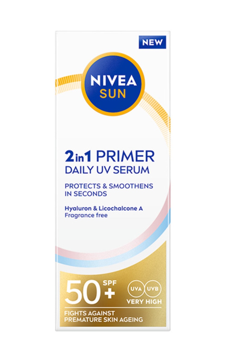 NIVEA, SUN, makiažo bazė 2in1, SPF50+, 30 ml.