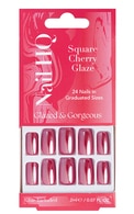  NAIL HQ undefined NAIL HQ, SQUARE CHERRY GLAZE, dirbtiniai nagai, 1 vnt  