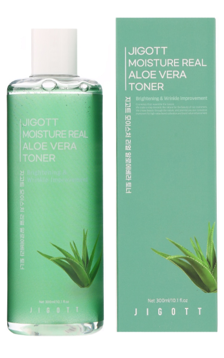 JIGOTT JIGOTT, MOISTURE REAL, ALOE VERA, veido tonikas su alavijų ekstraktu, 300 ml.