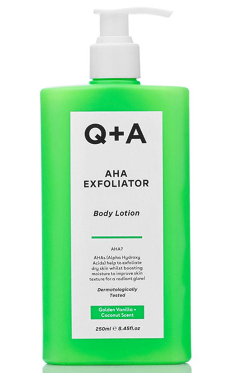 Q+A Q+A, AHA EXFOLIATOR, BODY LOTION, šveičiamasis kūno losjonas, 250 ml.