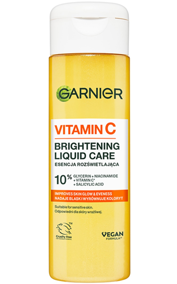 GARNIER GARNIER, VITAMIN C, skaistinamoji esencija su 10 % [glicerinas + niacinamidas + vitaminas Cg + salicilo rūgštis], 120 ml.