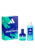 ADIDAS, VIBES ENERGY DRIVE, parfumuotas vanduo vyrams 30 ml. + dušo gelis 100 ml.
