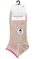 BELLISSIMA, B104, moteriškos trumpos kojinės, PILKOS, 39/42, 1 pora