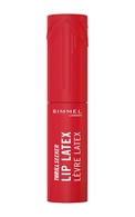 RIMMEL, THRILL SEEKER, LIP LATEX, skysti lūpų dažai, 400 RIMMEL RED, 6 ml.