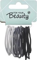  FOR YOUR BEAUTY undefined FOR YOUR BEAUTY, MICHAELA, plaukų gumytės, JUODOS, 15 vnt.&nbsp; 