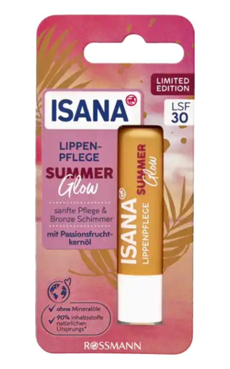 ISANA ISANA, SUMMER GLOW, lūpų balzamas, SPF 30, 4,8 g.