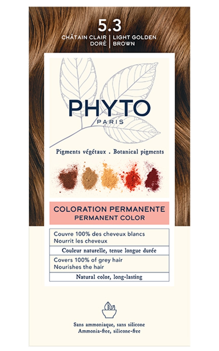 PHYTOCOLOR, plaukų dažai, Nr. 5.3. LIGHT GOLDEN BROWN, 1 vnt.