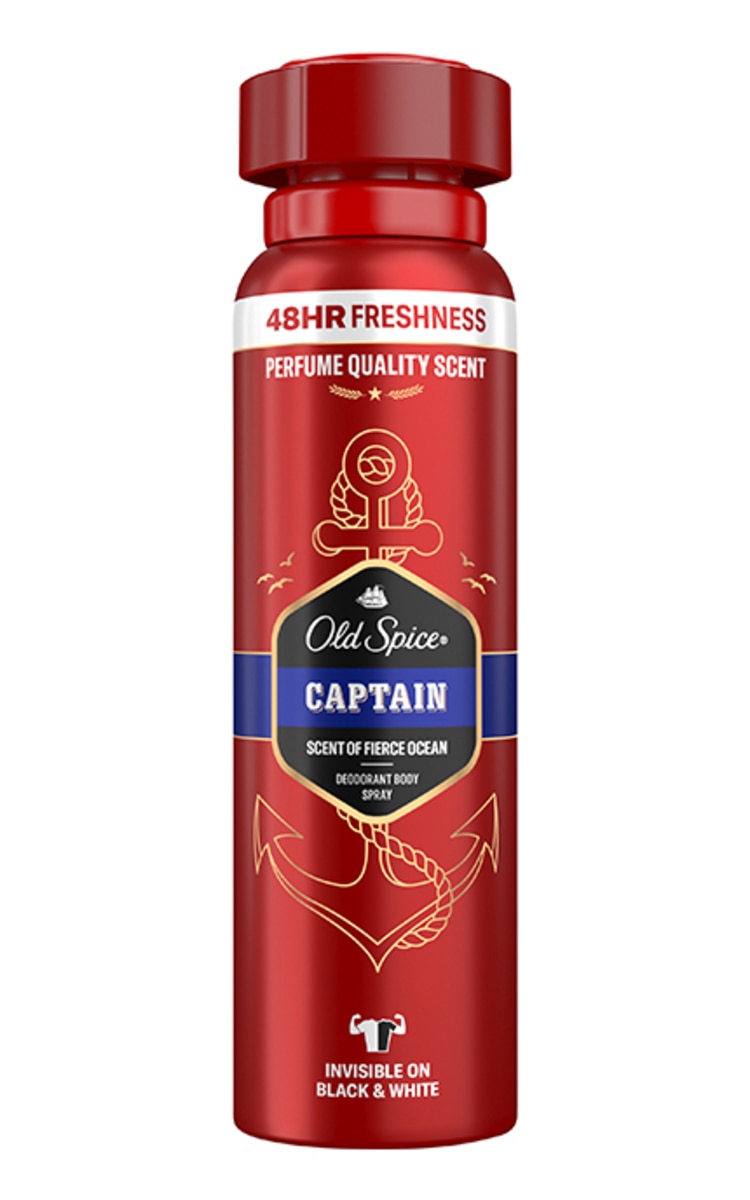 OLD SPICE OLD SPICE, CAPTAIN, purškiamas dezodorantas, 150 ml. 150 ml