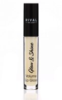 RIVAL DE LOOP, GLOW & SHINE, lūpų blizgis, 02 LYCHEE, 1 vnt.