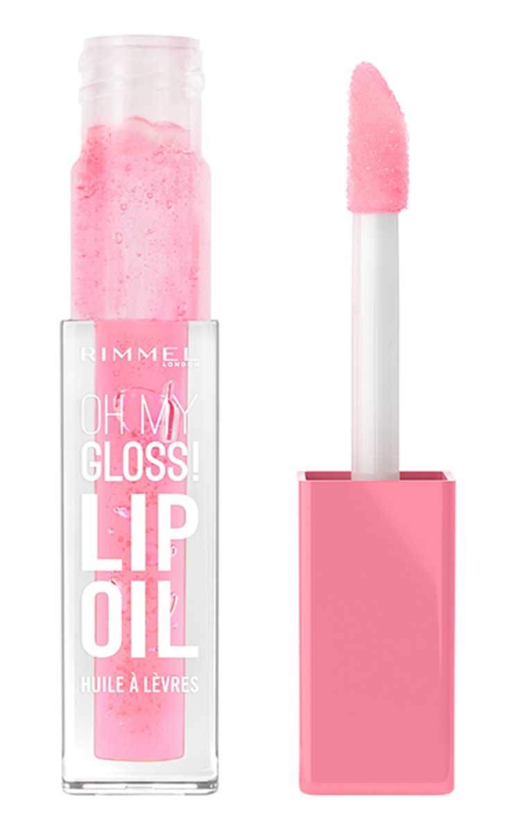 RIMMEL RIMMEL, STAY GLOSSY OH MY GLOSS!, lūpų aliejus, 001 PINK FLUSH, 6 ml. 001 PINK FLUSH
