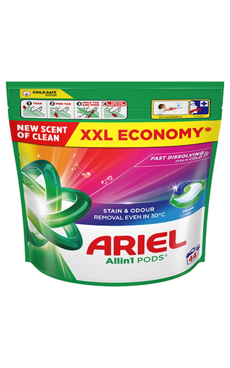 ARIEL ARIEL, COLOR, skalbimo kapsulės, 44 vnt.