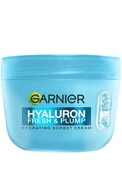  GARNIER undefined GARNIER, SORBET CREAMS, HYALURON, FRESH & PLUMP, drėkinamasis kremas-šerbetas – 4% [Niacinamidas + hialurono rūgštis], 85 ml. 