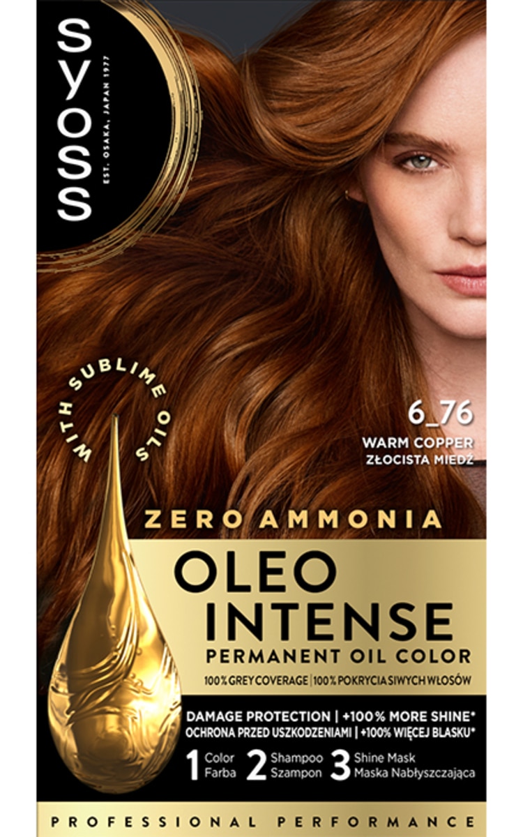 SYOSS OLEO INTENSE, plaukų dažai, 6-76 Šiltas varis, rink. 184371