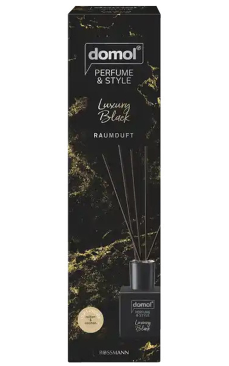 DOMOL DOMOL, PERFUME & STYLE LUXURY BLACK, kvapiosios lazdelės, 100 ml 100 ml