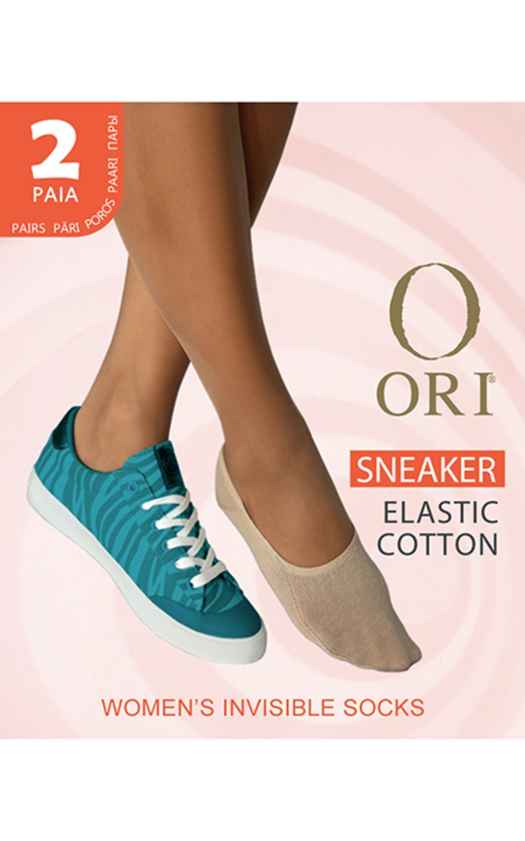ORI ORI, SNEAKER, ELASTIC COTON, moteriškos pėdutės, 35-38, NERO, 2 poros 35-38