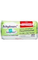  BABY DREAM undefined BABYDREAM, EXTRA SENSITIVE, drėgnosios servetėlės, 80 vnt. 