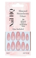  undefined undefined NAIL HQ, ALMOND STRAWBERRY GLAZE, dirbtiniai nagai, 1 vnt  