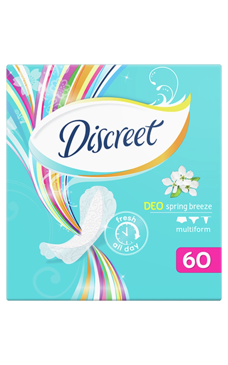 DISCREET DISCREET, SPRING BREEZE, higieniniai įklotai, 60 vnt. 60 vnt.