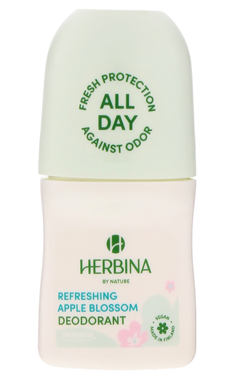 HERBINA HERBINA, rutulinis dezodorantas su subtiliu obelų žiedų aromatu, 50 ml.