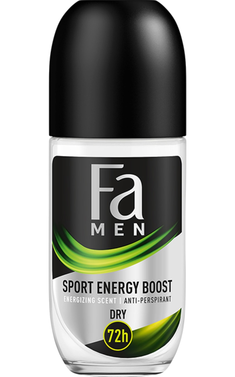 FA FA, MEN DOUBLE POWER POWER BOOST, rutulinis dezodorantas, 50 ml 50 ml