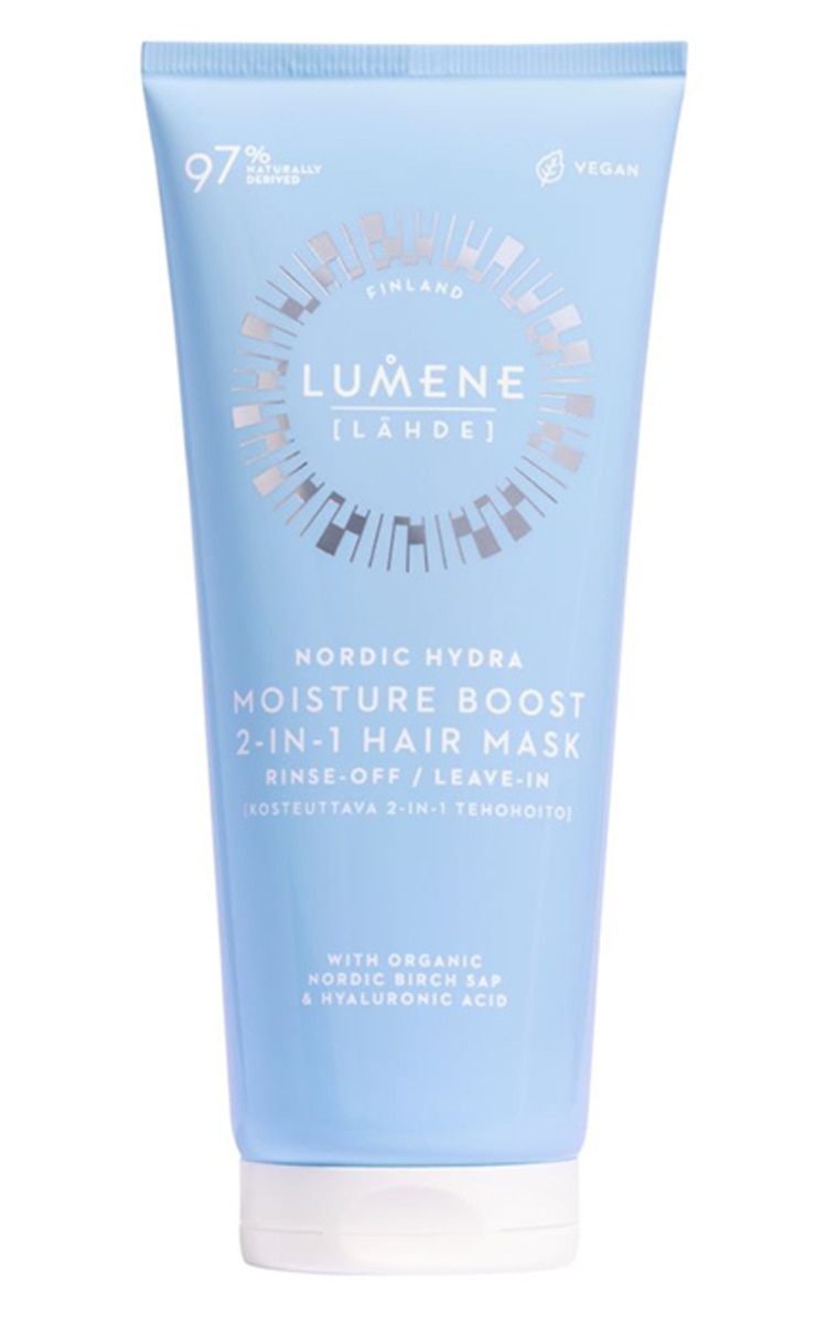 LUMENE LUMENE, NORDIC HYDRA, LÄHDE, MOISTURE BOOST 2IN1, plaukų kaukė, 200 ml.