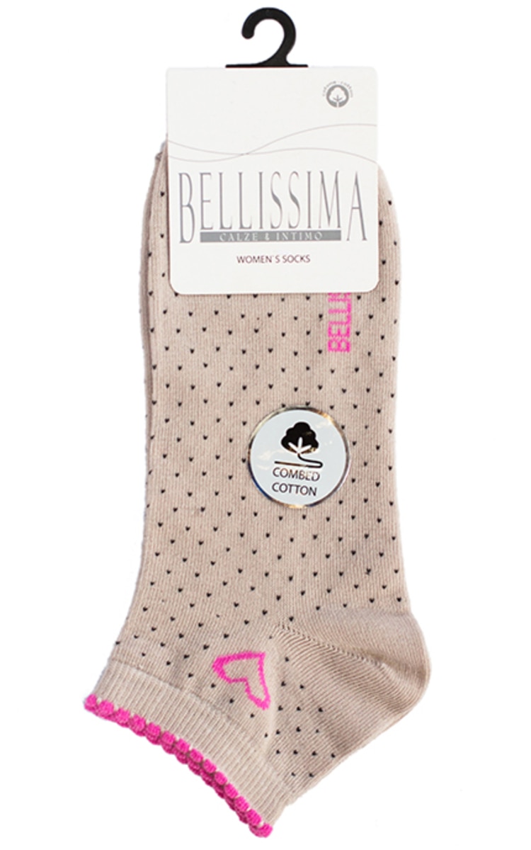 BELLISSIMA BELLISSIMA, B104, moteriškos trumpos kojinės, PILKOS, 39/42, 1 pora 39/42