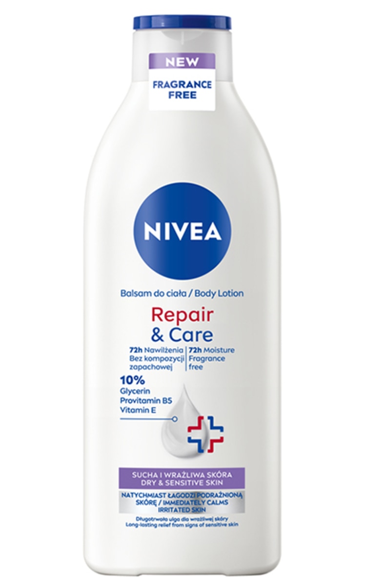NIVEA NIVEA, REPAIR & CARE, SENSITIVE, kūno losjonas, 400 ml.