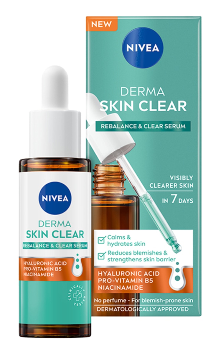 NIVEA NIVEA, DERMA SKIN CLEAR, REBALANCE & CLEAR, serumas, 30 ml.