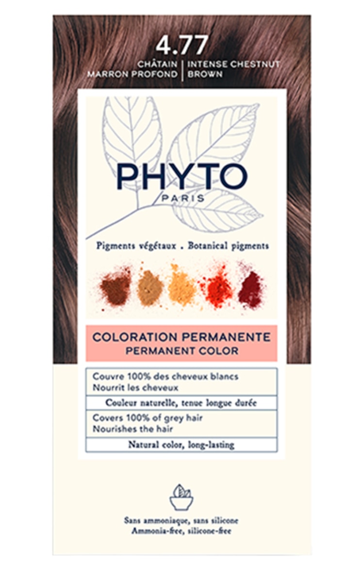 PHYTOCOLOR, plaukų dažai, Nr. 4.77. INTENSE CHESTNUT BROWN, 1 vnt.