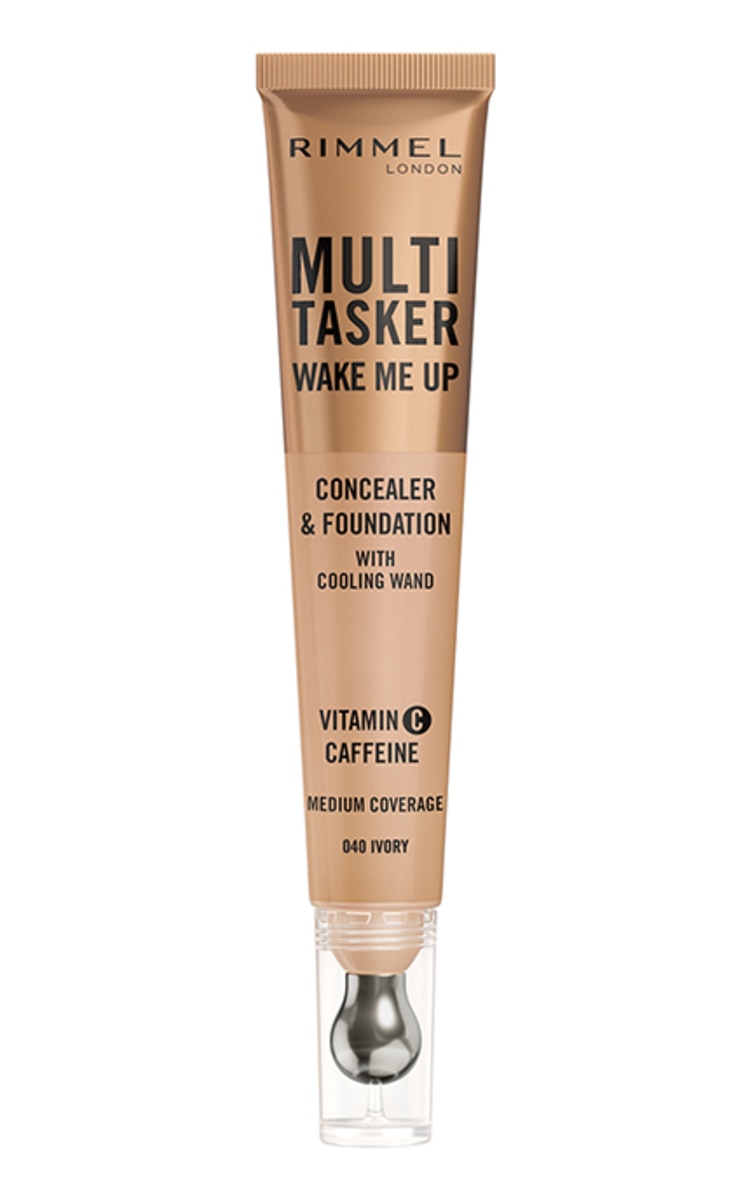 RIMMEL RIMMEL, MULTI-TASKER WAKE ME UP, maskuoklis-makiažo pagrindas, 40 IVORY, 20 ml. 40 IVORY