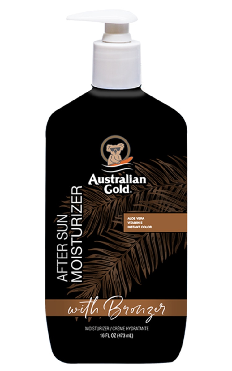 AUSTRALIAN GOLD AUSTRALIAN GOLD, drėkinantis pienelis su bronzantais po deginimosi, 473 ml.