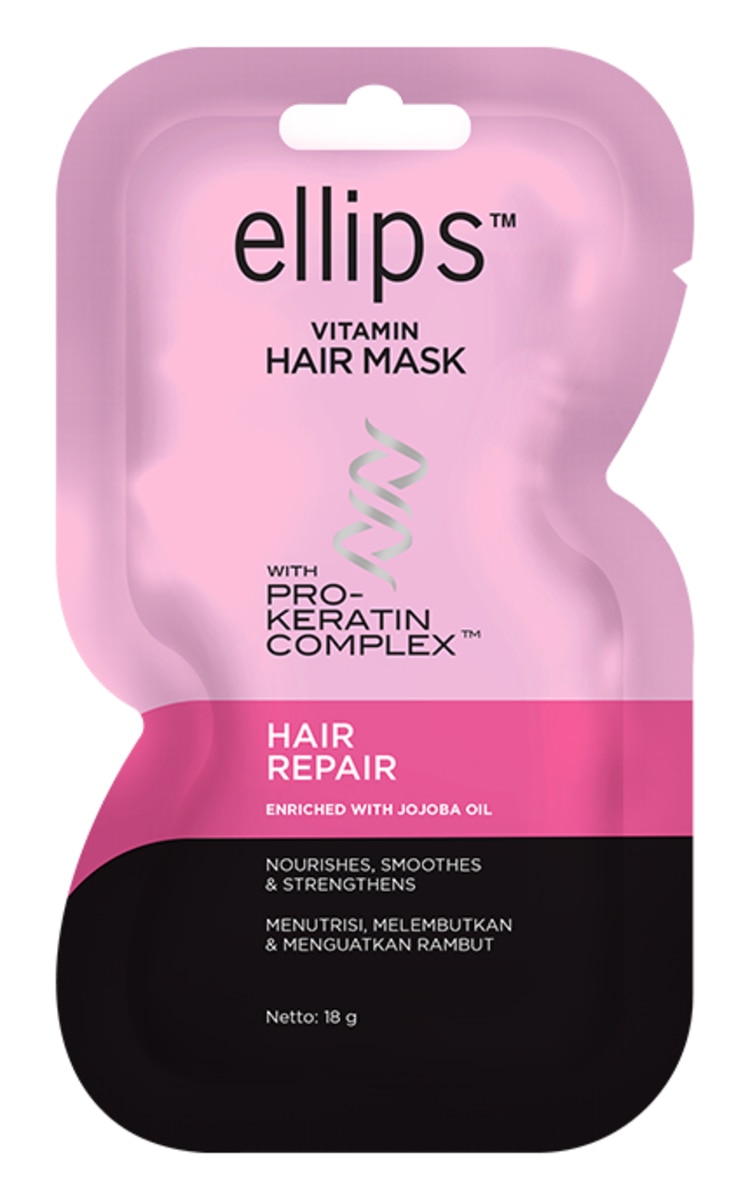 ELLIPS ELLIPS, HAIR REPAIR PRO KERATIN, plaukų kaukė, 18 g.