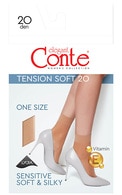 CONTE, TENSION SOFT, moteriškos kojinaitės, 20 den, NERO, 1 pora