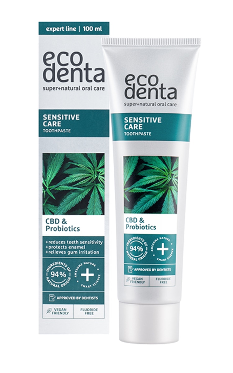 ECODENTA ECODENTA, dantų pasta su CBD ir probiotikais, 100 ml.