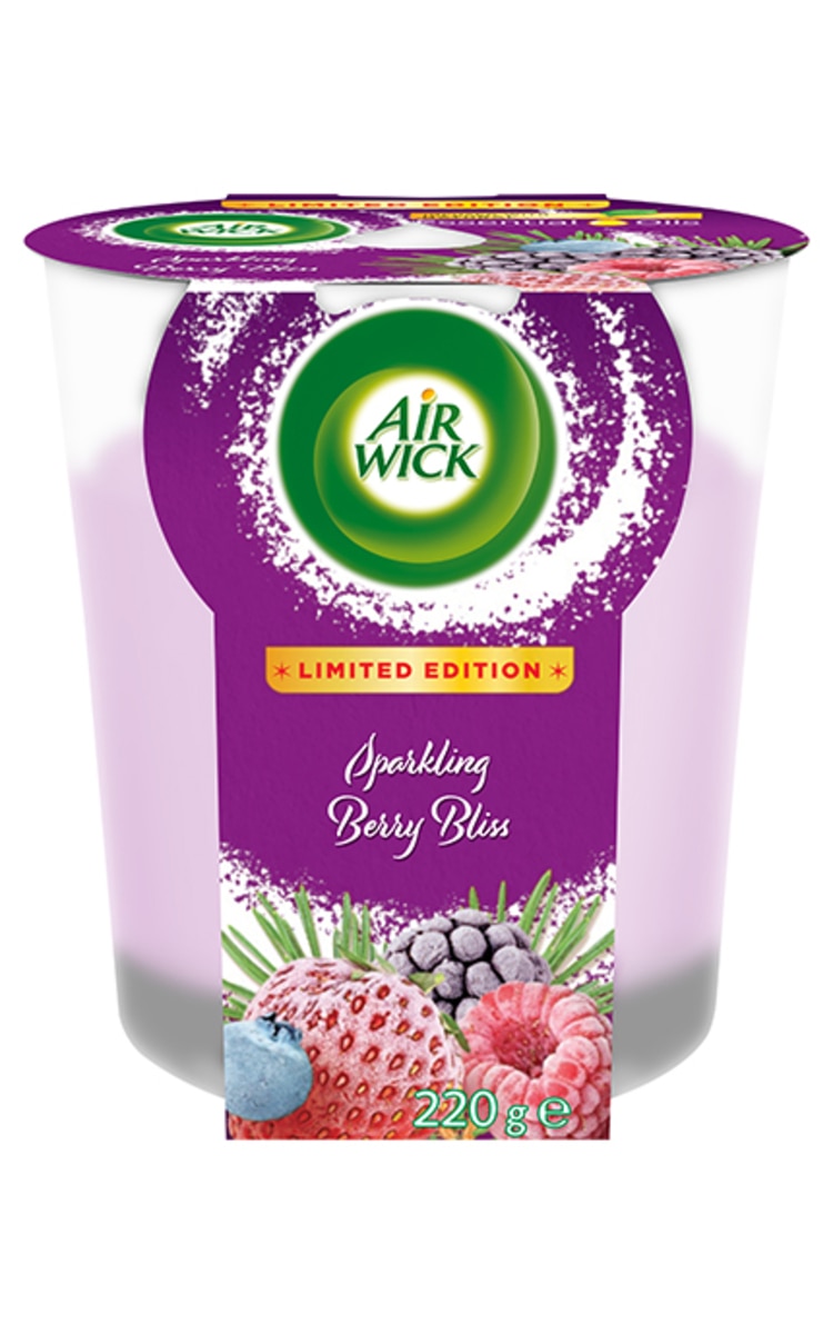 AIRWICK AIR WICK, kvapioji žvakė, ŽIEMIŠKŲ UOGŲ KVAPO, 220 g.
